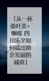 从一杯桑叶茶+咖啡 四川乐至如何端出助企发展的诚意