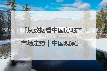 从数据看中国房地产市场走势｜中国观察