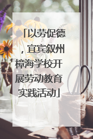 以劳促德，宜宾叙州樟海学校开展劳动教育实践活动