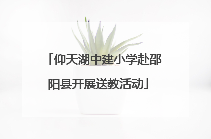 仰天湖中建小学赴邵阳县开展送教活动