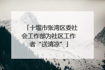 十堰市张湾区委社会工作部为社区工作者“送清凉”