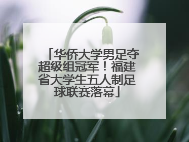华侨大学男足夺超级组冠军！福建省大学生五人制足球联赛落幕