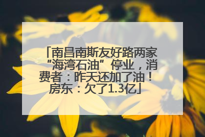 南昌南斯友好路两家“海湾石油”停业，消费者：昨天还加了油！房东：欠了1.3亿
