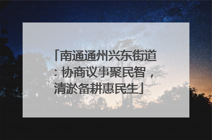 南通通州兴东街道：协商议事聚民智，清淤备耕惠民生