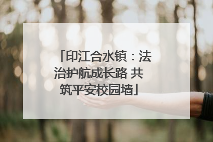 印江合水镇：法治护航成长路 共筑平安校园墙