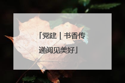 党建｜书香传递阅见美好