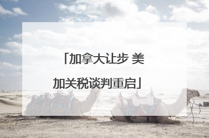 加拿大让步 美加关税谈判重启
