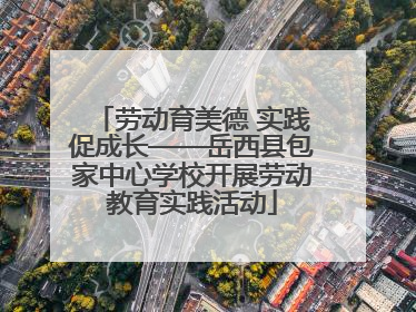 劳动育美德 实践促成长——岳西县包家中心学校开展劳动教育实践活动