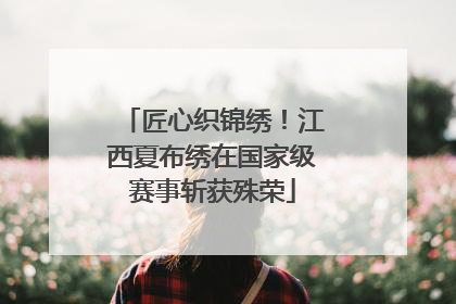 匠心织锦绣！江西夏布绣在国家级赛事斩获殊荣