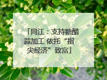 同江：支持糖醋蒜加工 依托“指尖经济”致富