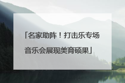 名家助阵！打击乐专场音乐会展现美育硕果