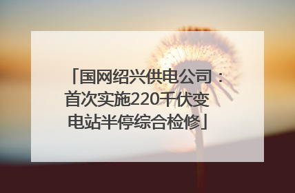 国网绍兴供电公司：首次实施220千伏变电站半停综合检修