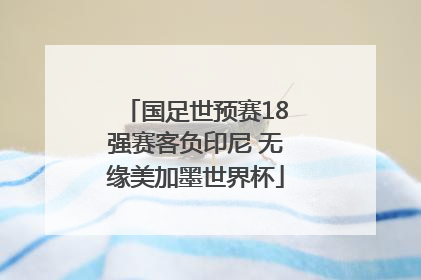 国足世预赛18强赛客负印尼 无缘美加墨世界杯