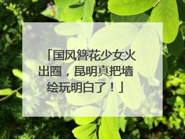 国风簪花少女火出圈，昆明真把墙绘玩明白了！