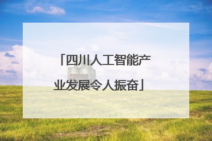 四川人工智能产业发展令人振奋