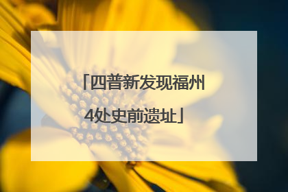 四普新发现福州4处史前遗址