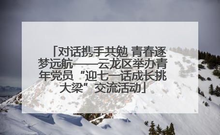 对话携手共勉 青春逐梦远航——云龙区举办青年党员“迎七一话成长挑大梁”交流活动