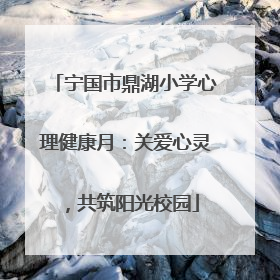 宁国市鼎湖小学心理健康月：关爱心灵，共筑阳光校园