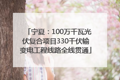 宁夏：100万千瓦光伏复合项目330千伏输变电工程线路全线贯通