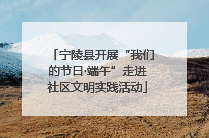 宁陵县开展“我们的节日·端午”走进社区文明实践活动