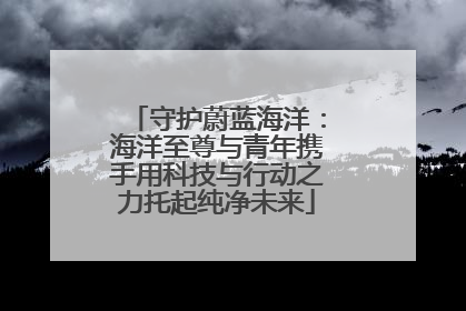 守护蔚蓝海洋：海洋至尊与青年携手用科技与行动之力托起纯净未来