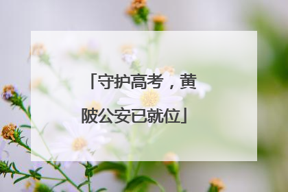 守护高考，黄陂公安已就位