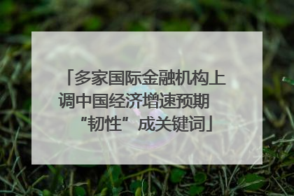 多家国际金融机构上调中国经济增速预期 “韧性”成关键词