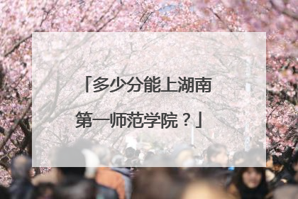多少分能上湖南第一师范学院？
