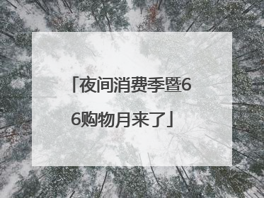 夜间消费季暨66购物月来了