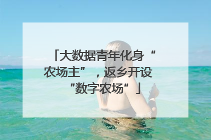 大数据青年化身“农场主”，返乡开设“数字农场”