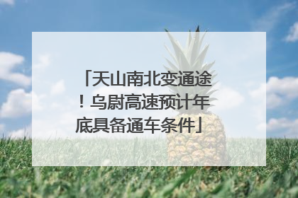 天山南北变通途！乌尉高速预计年底具备通车条件