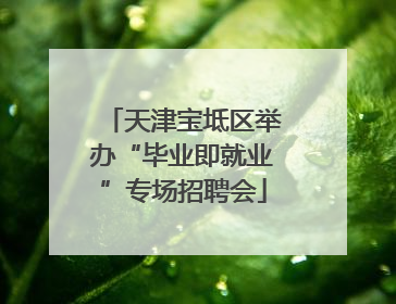 天津宝坻区举办“毕业即就业”专场招聘会