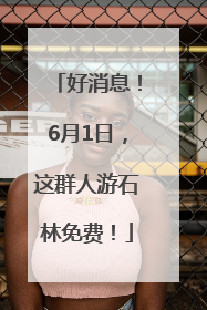 好消息！6月1日，这群人游石林免费！