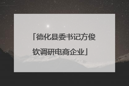 德化县委书记方俊钦调研电商企业