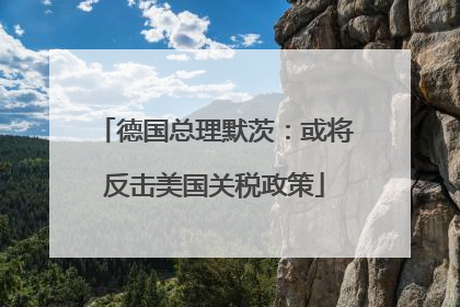 德国总理默茨：或将反击美国关税政策