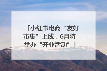小红书电商“友好市集”上线，6月将举办“开业活动”