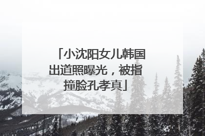 小沈阳女儿韩国出道照曝光，被指撞脸孔孝真