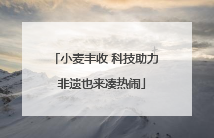 小麦丰收 科技助力 非遗也来凑热闹