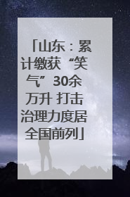 山东：累计缴获“笑气”30余万升 打击治理力度居全国前列