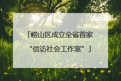 崂山区成立全省首家“信访社会工作室”