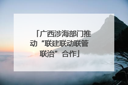 广西涉海部门推动“联建联动联管联治”合作