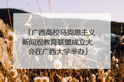 广西高校马克思主义新闻观教育联盟成立大会在广西大学举办