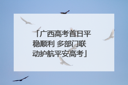 广西高考首日平稳顺利 多部门联动护航平安高考