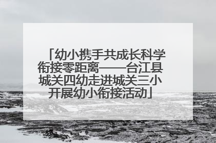 幼小携手共成长科学衔接零距离——台江县城关四幼走进城关三小开展幼小衔接活动