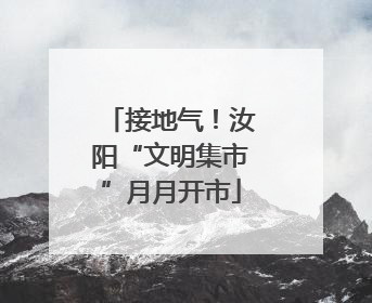 接地气！汝阳“文明集市”月月开市