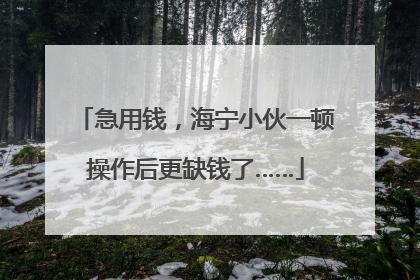 急用钱，海宁小伙一顿操作后更缺钱了……