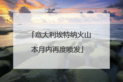 意大利埃特纳火山本月内再度喷发