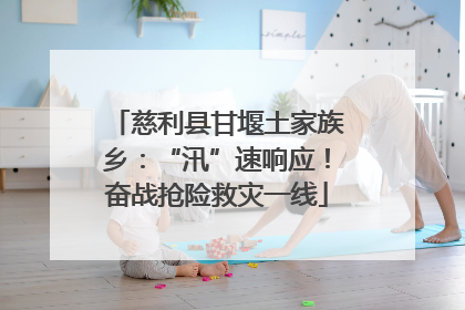 慈利县甘堰土家族乡：“汛”速响应！奋战抢险救灾一线