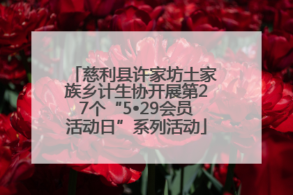 慈利县许家坊土家族乡计生协开展第27个“5•29会员活动日”系列活动