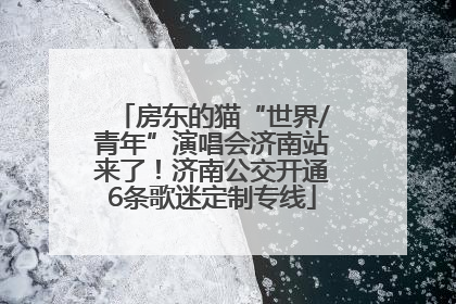 房东的猫“世界/青年”演唱会济南站来了！济南公交开通6条歌迷定制专线